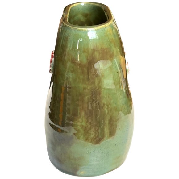 Stunning DOUBLE-SIDED and MARKED Pinched POTTERY Vase Applique Adorment 10 of 19 - Picture 6 of 10